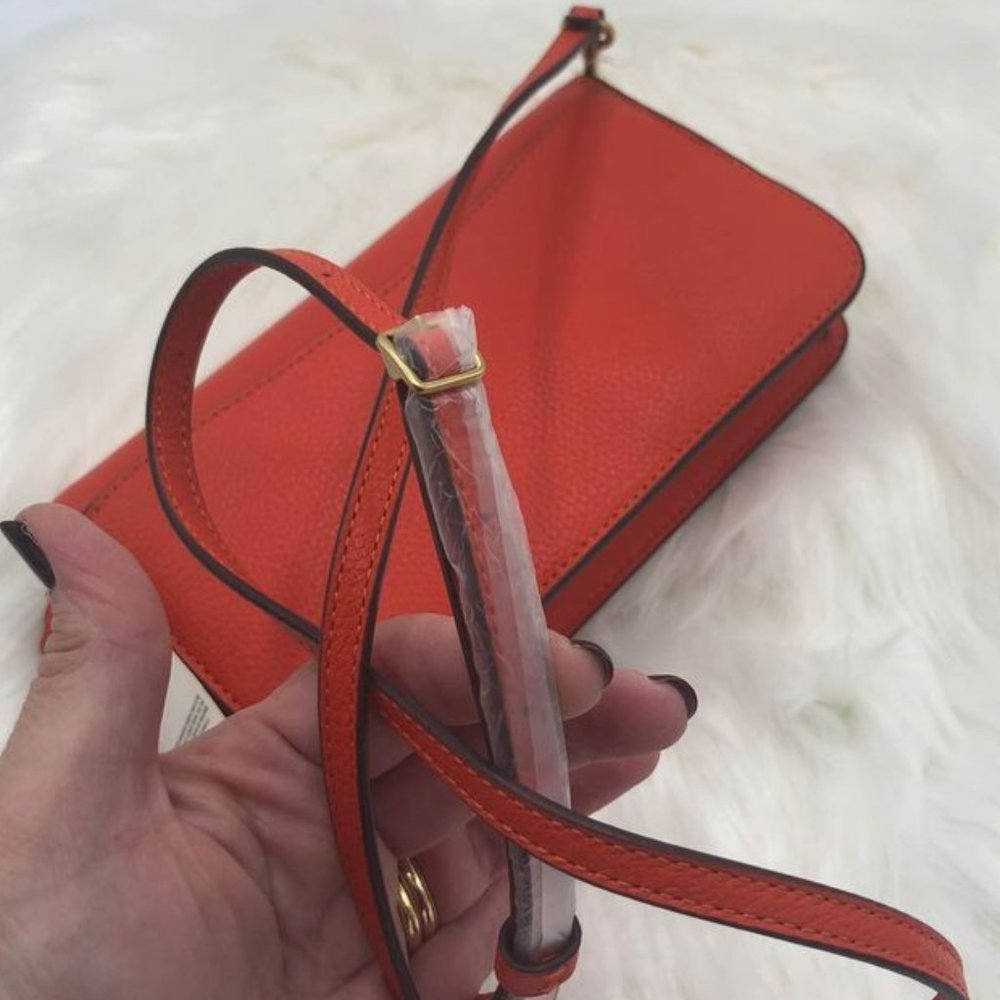 *SOLD* New Coach Polished Pebble Leather Hayden Crossbody - Red/Orange - Picture 6 of 10